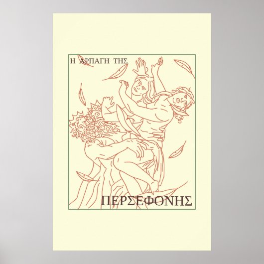 Griekse mythologie De ontvoering van Persephone Poster (Voorkant)