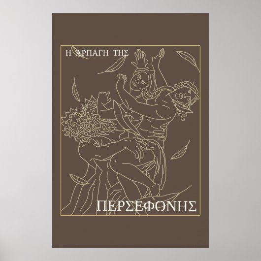 Griekse mythologie De ontvoering van Persephone Poster (Voorkant)