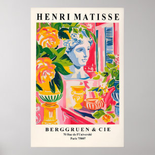 Griekse mythologie decor, Matisse wandkunst, Roze Poster