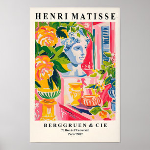 Griekse mythologie decor, Matisse wandkunst, Roze Poster