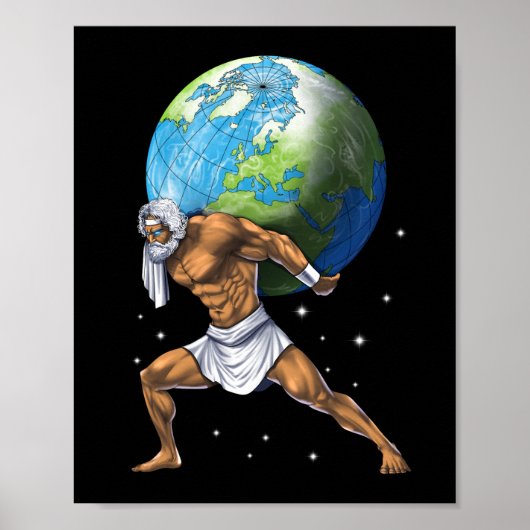 Griekse mythologie God Atlas Poster (Voorkant)