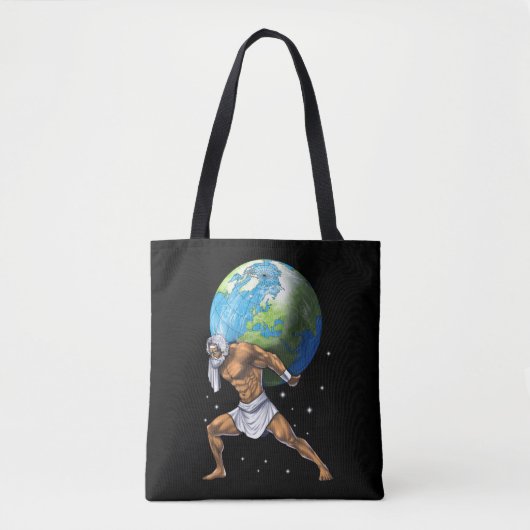 Griekse mythologie God Atlas Tote Bag (Voorkant)