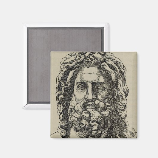 Griekse mythologie god Zeus Magneet (Voorkant / Achterkant)