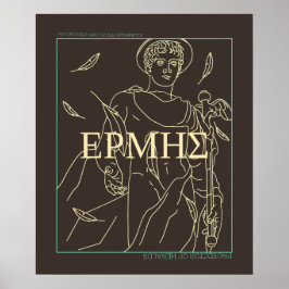 Griekse mythologie Hermes God Ancient Griekenland Poster