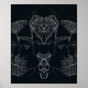 Griekse mythologie Jupiter Minerva Hercules Poster