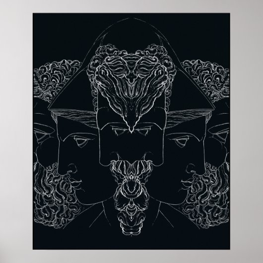 Griekse mythologie Jupiter Minerva Hercules Poster (Voorkant)