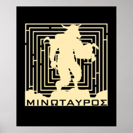 Griekse mythologie Minotaur Ancient Griekenland Poster