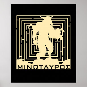 Griekse mythologie Minotaur Ancient Griekenland Poster