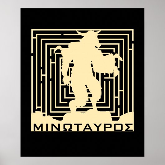 Griekse mythologie Minotaur Ancient Griekenland Poster (Voorkant)