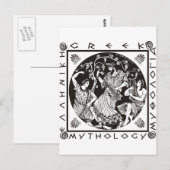 Griekse mythologie (zwart) briefkaart (Voorkant / Achterkant)