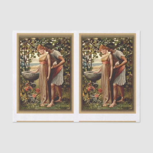 Griekse Mythology Love - Decoupage Scrapbook Craft Tissuepapier (Voorkant)