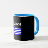 Griekse naam Yiorgos met Griekse vlag Mok (Voorkant rechts)