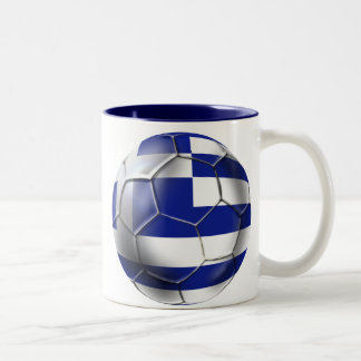 Griekse nationale football supporters Griekse T - Tweekleurige Koffiemok
