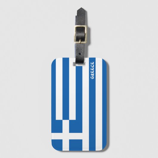 Griekse nationale vlag patriottisch bagagelabel (Voorkant (verticaal))