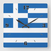 Griekse nationale vlag patriottisch vierkante klok (Voorkant)