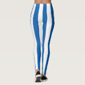 Griekse nationale vlag Verticaal gestreept Leggings (Achterkant)