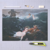 Griekse nimfen en saters spelen in de golven tissuepapier (Craft)