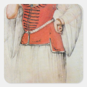 Griekse of Turkse vrouw Vierkante Sticker
