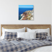 Griekse Oia Santorini Amoundi Bay Canvas Afdrukken (Insitu (Slaapkamer))