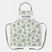 Griekse olijven, restaurantskap, Yaya aangepaste t Schort (Voorkant)