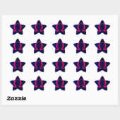 Griekse Omega in roze #3 Ster Sticker (Vel)