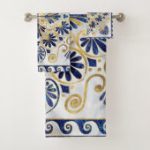 Griekse Ornament Abalone Shell en Gold Bad Handdoek (Insitu)