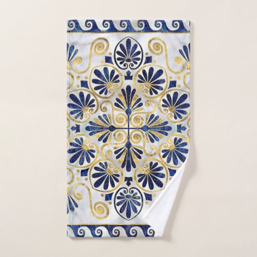 Griekse Ornament Abalone Shell en Gold Bad Handdoek (Handdoek)