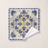 Griekse Ornament Abalone Shell en Gold Bad Handdoek (Wasdoekje)