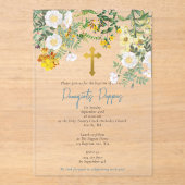 Griekse orthodoxe Christening Baptism Boy Uitnodig Acryl Uitnodigingen (Voorkant)