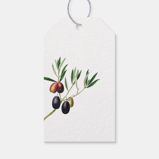 Griekse orthodoxe doop Olive Groene takken Cadeaulabel (Achterkant)