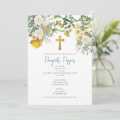 Griekse orthodoxe doop uitnodiging voor jongen (Staand voorkant)