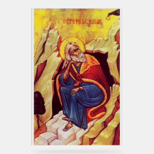 Griekse orthodoxe icoon van profeet Elia Acryl Bord