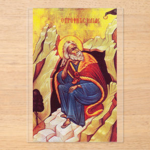 Griekse orthodoxe icoon van profeet Elia Acryl Uitnodigingen
