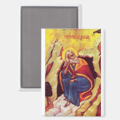Griekse orthodoxe icoon van profeet Elia Magneet (Voorkant / Achterkant)