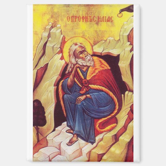 Griekse orthodoxe icoon van profeet Elia Magneet (Voorkant)