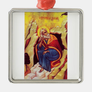 Griekse orthodoxe icoon van profeet Elia Metalen Ornament