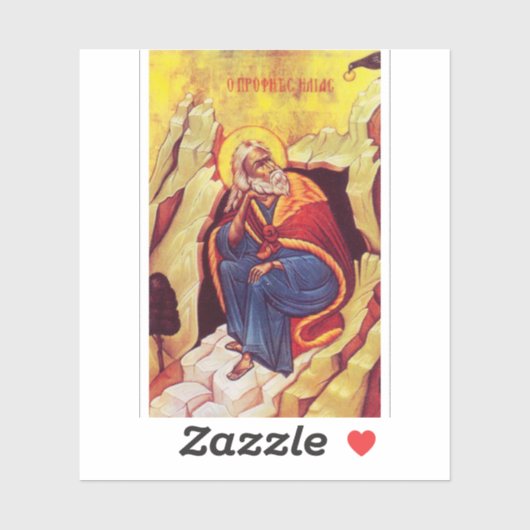 Griekse orthodoxe icoon van profeet Elia Sticker (Vel)