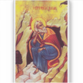Griekse orthodoxe icoon van profeet Elia Sticker (Voorkant)