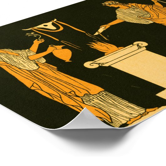 GRIEKSE Oude  Gods Motif Poster (Hoek)