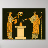 GRIEKSE Oude  Gods Motif Poster (Voorkant)