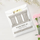 Griekse partij met aangepaste tekst- en steen-elem bedankzakje (Gezegeld)