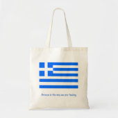 Griekse patriot vlag leuk ontwerp tote bag (Voorkant)