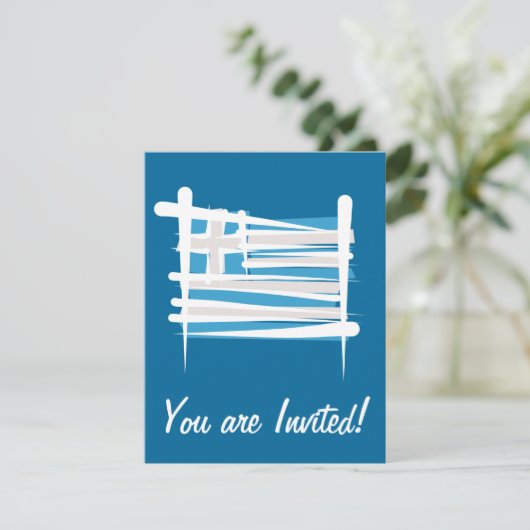 Griekse penseelvlag kaart (Staand voorkant)