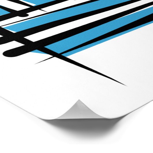 Griekse penseelvlag poster (Hoek)