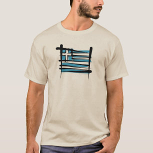 Griekse penseelvlag t-shirt