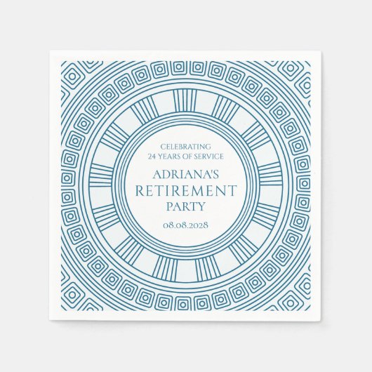 Griekse pensioenfeest servet (Voorkant)