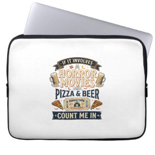 Griekse Pizza Bier Grappig Halloween_1 Laptop Sleeve