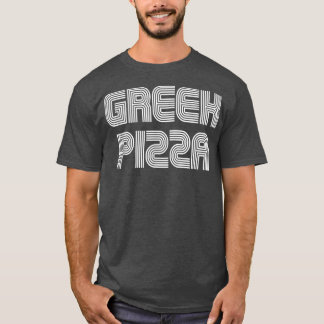 Griekse Pizza Retro 70s 80s Funny T-shirt