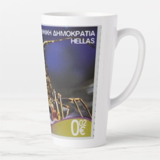 Griekse postzegel Gemeenschappelijke langoest Latte Mok (Rechts)