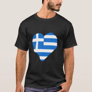 Griekse Pride Heart Hellenes Griekse wortels Helle T-shirt
